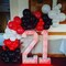 Red and Black Balloons,132pcs Red Black and White Balloons Garland Arch Kit (Red White & Black)